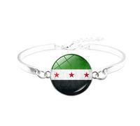Diseños de banderas sirias tejidas a mano que simbolizan los orgullos nacionales, cómodos y resistentes para todas las edades, uso casual, joyería siria juvenil, talla única, como se describe