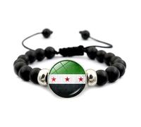 Diseños de banderas sirias tejidas a mano que simbolizan los orgullos nacionales, cómodos y resistentes para todas las edades, uso casual, joyería siria juvenil, talla única, como se describe