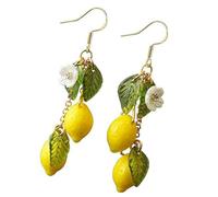 Diseños De Limón Artesanales Colgando Pendientes Colgantes Resina Portátil Vocación Joyas Decoración Para Mujeres Ropa Casual Aretes Limón Hechos A Mano Para Mujeres