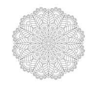 Diseños de mandalas abstractos con arte lineal oriental. Calcomanías de tallado fino 67.2x67.2cm Embellecimiento de paredes Café