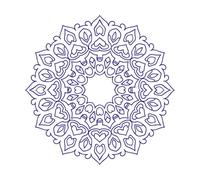 diseños de mandalas de flores Calcomanías de grabado 54.6x54.6cm Varios tamaños Azul oscuro