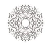 diseños de mandalas de flores Pegatinas de grabado 54.6x54.6cm Se puede modificar y añadir información Café