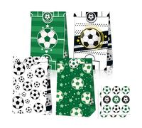 Diseños de suministros para fiestas, prácticas bolsas de regalo de con pegatinas temáticas de fútbol para planificación de eventos, suministros para envolver regalos