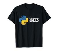 Diseños divertidos de programación de logotipos de Camiseta de Programador divertido Python Programador Logotipo de Camiseta de Manga larga S para Hombre en Negro