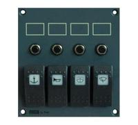 DISEÑOS Y TECNOLOGIA, S.A. MODULO para 4 INT/Puls ESTANCOS + 4 FUSIB. REARM. ESTANCOS (CAPUCHON INCLU.)