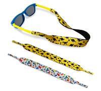 Diseo de retenedor de gafas para nios con Sleilin con material de neopreno flotante Correa de anteojos sin cola para nios/nias 2 paquete (dinosau