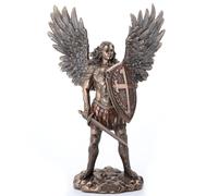 Diseo Verne 14 """" Alto Santo Michael el Arcngel en Battle Armor Estatua de resina de resina Cold Estatal de bronce de bronce.