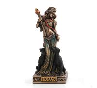 Diseo Verne 3 5/8 pulgadas Hecate Griega Diosa de resina mgica Figura miniatura pintada a mano