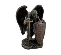 Diseo Verne 8 1/4 Alabado El Seor My Rock Warling Warrior Angel Saint Michael Cold Cast Resin Bronce Acabado Escultura