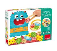Diset - Juego de destreza Hungry Monster de madera Goula, prepara la pizza antes de que el monstruo tragón se lo coma (53172)