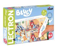 Diset Lectron Bluey Juego Educativo Interactivo con bolígrafo electrónico | Preguntas y respuestas, juegos educativos para niños para el desarrollo temprano con 12 tarjetas 90+ preguntas, +3 años