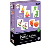 Diset, Memo Photo Objects, Juego educativo de memoria visual para niños a partir de 3 años, Multicolor