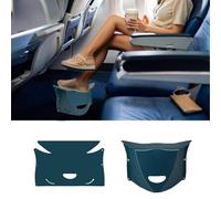 DISFAT Reposapiés de viaje para avión y oficina, alivia el dolor de espalda y rodilla, versátil y cómodo, fácil de llevar, para aviones, coches, hogares y viajes de pesca (azul oscuro)