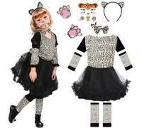 Disfraces de animales para niños, vestido de leopardo, disfraz de carnaval, carnaval, cosplay, disfraz de animal para niñas, disfraz de leopardo para niñas, carnaval, fiesta temática