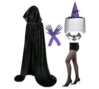 Disfraces De Bruja Para Adultas | Conjunto de Cosplay de Bruja | Guantes Góticos, Sombrero, Encaje, Máscara, Calcetines, Steampunk Nupcial, Juego de Roles para Fiesta de Halloween, Festival del Renaci