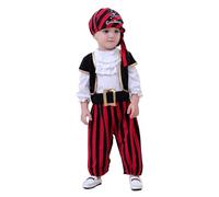 Disfraces de capitán Infantil para bebés Varones Mayo Gorra Stinker Disfraz Pirata Mono Rojo Y