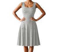 Disfraces de cosplay para mujer, trajes de temática medieval para Halloween, juegos de rol, diseño versátil para todas las estaciones. Traje Medieval Mujer Sirvienta (Grey, L)