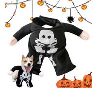 Disfraces de Halloween para Perros, Disfraz de Esqueleto de Halloween - Brillante en la Oscuridad Halloween Calavera Perro Cosplay Disfraz - Ropa para Mascotas Novedad Divertidos Disfraces de