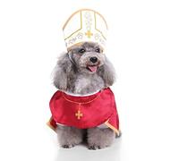Disfraces de Halloween para perros, sacerdote, costumbres de perros para Halloween, disfraz de perro para cachorros, perros medianos, fiesta de disfraces de Halloween ( Color : White , Size : L )