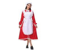 Disfraces de Navidad para mujer, vestido largo de juego de rol, disfraz de cosplay de actuación, ropa de fiesta, disfraz de sirvienta de finca, disfraz de Navidad
