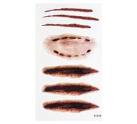 Disfraces Halloween NiñOHalloween Scar Stickers, Super Realistic All Kinds Of Stickers Letras Coche (I, One Size)