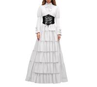 Disfraces Mujer Disfraz Medieval Mujer Disfraz Tirolesa De Vikingo Carnaval Veneciano Epoca Vestido Gotico Costume Romana Adulto Victoriano Negro Hada Del Bosque Xxxxl Maga Disfarce Mulher Adultos