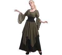 Disfraces Mujer Disfraz Medieval Vikingo Disfraz Carnaval Hombre Parejas Reina Inglaterra Princesa Adulto De Mimo Talla Grande Capa Griega Ligero Hada Del Bosque Tirolesa 3Xl Epoca Disfarces Fato