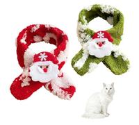 Disfraces navideños para Mascotas: Gorro de Papá Noel Ajustable con Bufanda para Perros y Gatos. Bufanda navideña para Gatos y Perros pequeños y medianos, Ideal para Fiestas navideñas y Cosplay