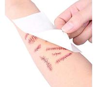 Disfraces NiñO HalloweenHalloween Scar Stickers, Super Realistic All Kinds Of Stickers Letras Coche (E, One Size)