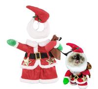 Disfraces para gatos de Navidad,Ropa de Cosplay con sombrero,Ropa de traje de Santa Claus - para fiesta de vacaciones Masquerade teatro Rendimiento Festival Celebración Escénica