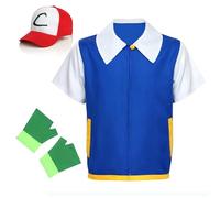 Disfraces para Niños, Disfraces de Series de TV, Disfraz de Cosplay Chaqueta Azul, Guantes, Gorro Disfraz de Carnaval de Halloween, para Niños Accesorios de Disfraces de Carnaval de Halloween (1.2m)