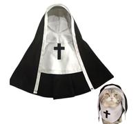 Disfraces rol Mascotas - Disfraz Monja para Gatos Y Perros Pequeños A Medianos | Ropa Transpirable Divertida para Mascotas, Traje Monja Perro | Prop Cosplay Foto, Poliéster, 32 Cm