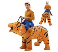 Disfraz Animal Inflable Mono Hinchable De Tigre Para Montar Como Jinete