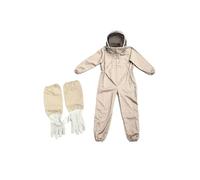 Disfraz Apicultor Adulto Ropa protectora antiabejas, práctica y transpirable, ropa de apicultura, capucha con velo y guantes, suministros de apicultura, traje protector corporal(L)