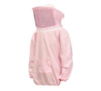 Disfraz Apicultor Adulto Traje de apicultura siamés, ropa de abeja, una variedad de colores con sombrero, traje antiabejas, equipo antipicaduras de abejas, mono de ropa agrícola(Pink)