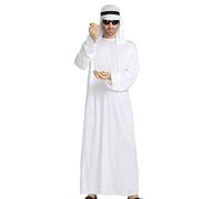 Disfraz árabe de Toga - Conjunto de tocado de cosplay para adultos, adolescentes, niños y estudiantes | Cómodo traje de poliéster con envoltura para la cabeza para fiestas de Halloween, teatro