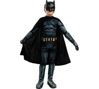 Funidelia | Disfraz de Batman Deluxe - La Liga de la Justicia Oficial para niño Talla 7-9 años Caballero Oscuro, Superhéroes, DC Comics, Hombre Murciélago - Color: Negro - Licencia: 100% Oficial