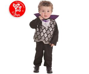 DISFRAZ BEBE VAMPIRO PLATA 12 MESES NIÑOS 1 AÑO