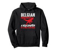 Disfraz Belga Malinois de Velociraptor en un Perro - Dog Dad Sudadera con Capucha