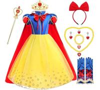 Disfraz Blancanieves NiñA Vestido Blancanieves NiñA Disfraz De Princesa Blancanieves Disfraz Princesa NiñA Con Aceessories Halloween Cosplay CumpleañO Carnaval Fiesta Vestido De Noche CumpleañOs