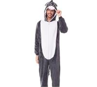 Disfraz Burro Hombre Mujer Unisex Ojos Purpurina【Tallas Adulto S a L】[Talla L] Mono Entero Calentito Suave Cremallera Disfraces Carnaval Animales Desfiles Obras Teatro Actuaciones