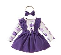 Disfraz Calabaza Bebe Body Corto Sin Mangas para Bebé Unisex Algodón Confortable Ropa Juego Diario Arrastre Elegante Suave 0-12 Meses(Purple, 6-12 Months)