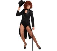 Disfraz Carnaval Frac para Mujer con Cuello sáten en los tamaños 34/36 hasta 46/48 - 42/44