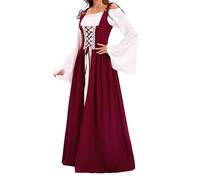 Disfraz Carnaval Mujer Disfraz Medieval Mujer Fantasias De Adultos Veneciano Vikingo Saloon Oeste COTA Malla Pitonisa Adulto Disfraces Reina Inglaterra Bruja Medievales Ligero Mimo Fatos Mulher XL