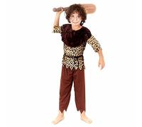 Disfraz Cavernícola Troglodita Cavernas Niño【Tallas Infantiles de 3 a 12 años】[Talla 7-9 años] |Disfraz infantil Carnaval Histórico Halloween Fiestas Disfraces Obras Teatro Actuaciones