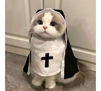 Disfraz ceremonial para perros y gatos, vestido de oración, ropa divertida y linda para mascotas, vestidos de princesa, sudaderas con capucha de animales (L, atuendo ceremonial)