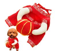 Disfraz chino de Año Nuevo, Lunar New Year Dog Clothes, Pet Cosplay Disfraz, New Year Pet Dress Up, Lunar New Year Dog Clothes Chinese New Year Pet Costume for Dogs with Winter Coat