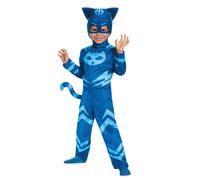 Disfraz cl sico de Catboy para ni o peque o, PJ Masks, talla mediana/3T-4T, azul