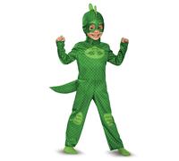 Disfraz cl sico de Gekko para ni os peque os de PJ Masks, talla 4-6, verde