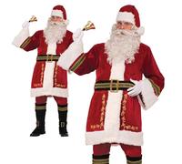 Disfraz Clásico Deluxe De Papá Noel Navidad Ropa De Peluche